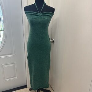 Chic Strapless Green Dress